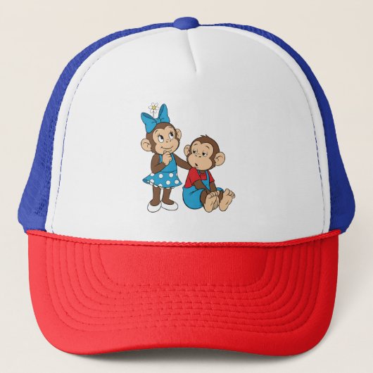 Casquette Zina et Mimo : Amour et indifférence (Devant)