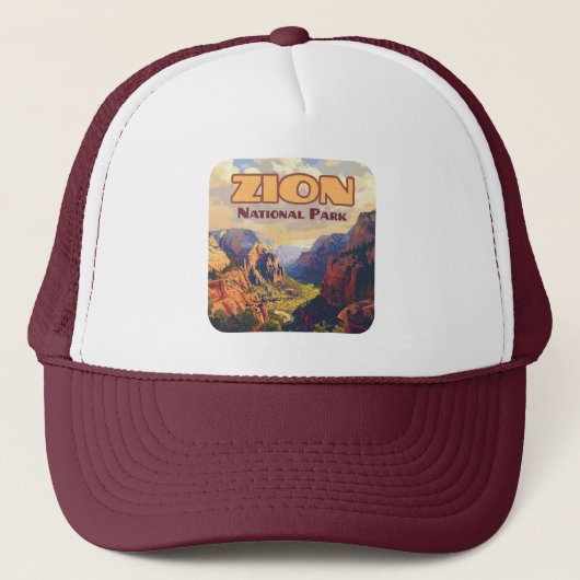 Casquette Zion National Park Utah Moab Canyon Retro (Devant)
