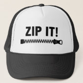 CASQUETTE ZIP IT ! (Devant)