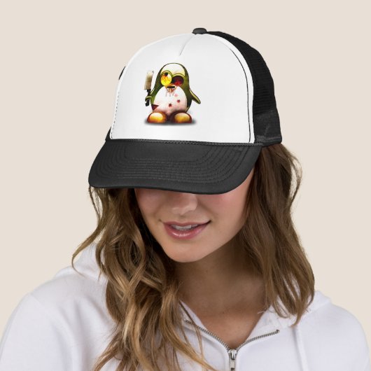 Casquette Zombi Tux (Linux Tux) (En situation)