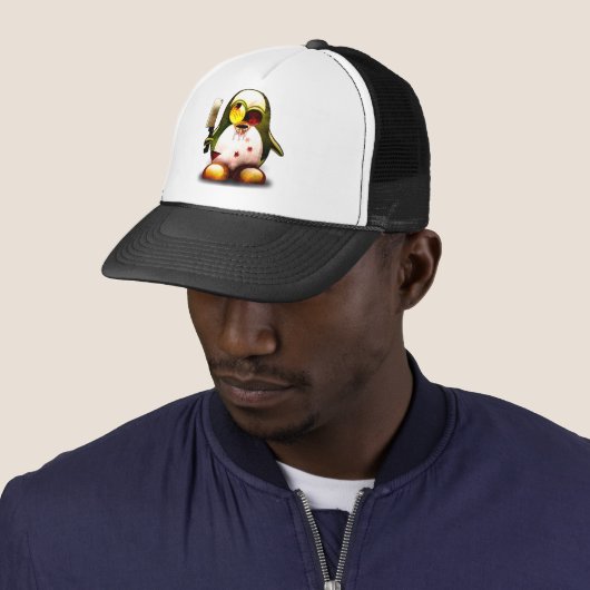 Casquette Zombi Tux (Linux Tux) (En situation)