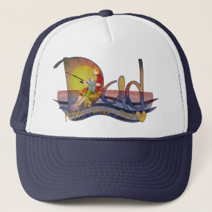 Casquettes artistiques de pêche de papa et de fils
