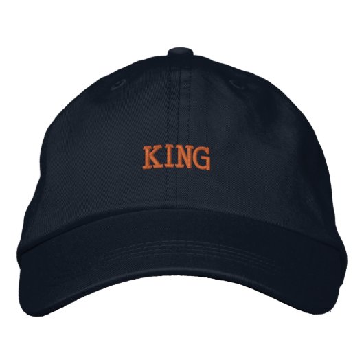 Casquettes brodées au nom KING - Visor brodé (Devant)