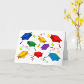 Casquettes colorés - Papier de Graduation Carte de (Fleur jaune)