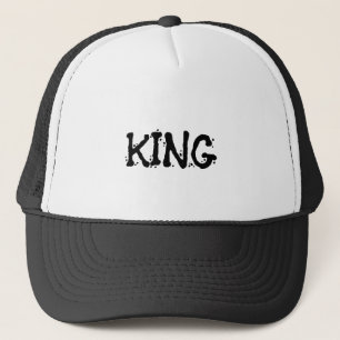 Casquettes de camionneur personnalisées King Text 