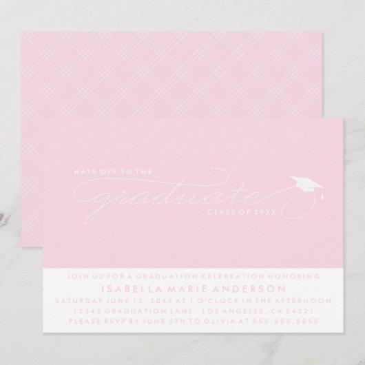 CASQUETTES DE L'ENTRÉE AU DIPLÔME | INVITATION À L (Devant / Derrière)