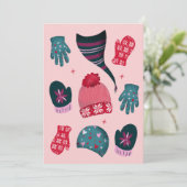 Casquettes d'hiver et carte de Noël Mittens (Debout devant)