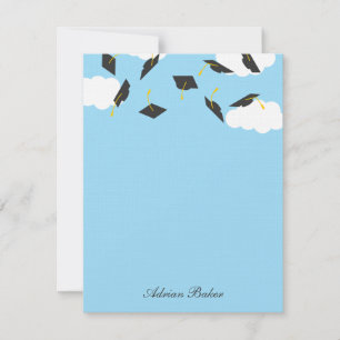 Casquettes diplômés Carte de remerciements de dipl