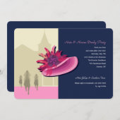 Casquettes et chevaux 2 invitations de Derby (Devant / Derrière)