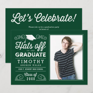 Casquettes Hors COULEUR ÉDITABLE Invitation de gra