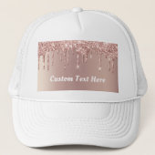 Casquettes rose Gold Parties scintillant avec text (Devant)