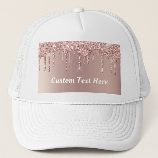 Casquettes rose Gold Parties scintillant avec text (Devant)