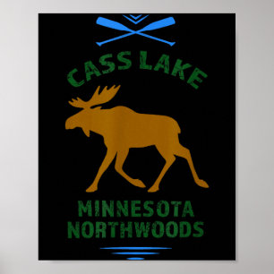 Cass meer Minnesota noordelijke bossen buiten viss Poster