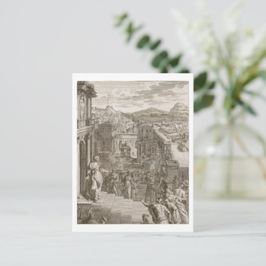 Cassandra Foretells the Trojans their Fate en is Briefkaart (Staand voorkant)