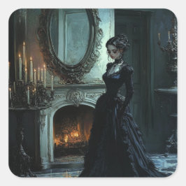 Cassandra Thinking Vierkante Sticker