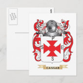 Cassar Wapen (Familie Crest) Briefkaart (Voorkant / Achterkant)