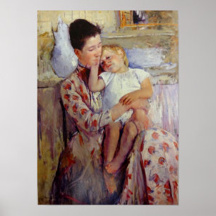 Cassatt Kunstmoeder en kind Poster