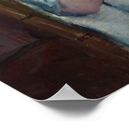 Cassatt - meisje dat haar haar haar haar schikt poster (Hoek)