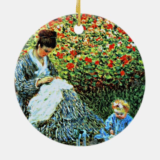 Cassatt - moeder en Sara Admiring Baby Keramisch Ornament (Achterkant)