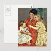 Cassatt: Moeder en Sara bewonderen de baby Briefkaart (Voorkant / Achterkant)