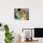 Cassatt - Moeder voedt kind Poster (Thuiskantoor)