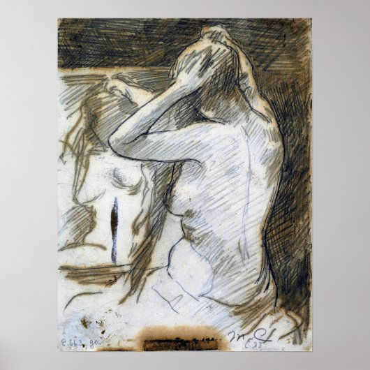 Cassatt - Studie voor Coiffure Poster (Voorkant)