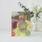 Cassatt's Lydia Leaning op haar armen Briefkaart (Staand voorkant)