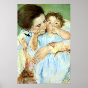 Cassatt's moeder en kind poster