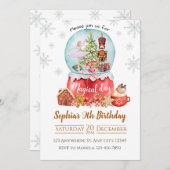 Casse-neiges hiver Anniversaire Invitation (Devant / Derrière)