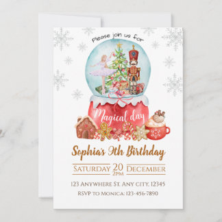 Casse-neiges hiver Anniversaire Invitation