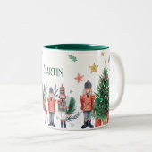 Casse-noisette & Arbre de Noël Festif Mug de Noël (Devant droit)