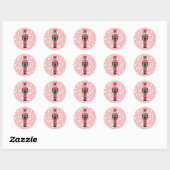 Casse-noisette Design classique Sticker rond (Feuille)