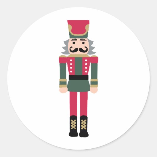 Casse-noisette Design classique Sticker rond (Devant)
