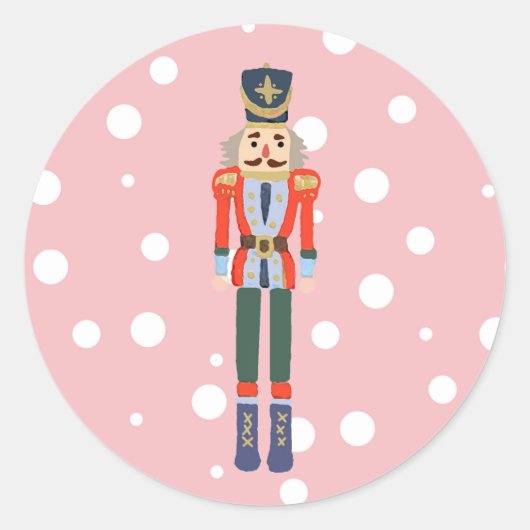 Casse-noisette Design classique Sticker rond (Devant)
