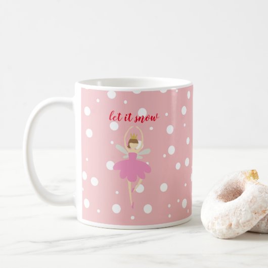 Casse-noisette laissez-le neiger café de Noël Mug (Avec donut)