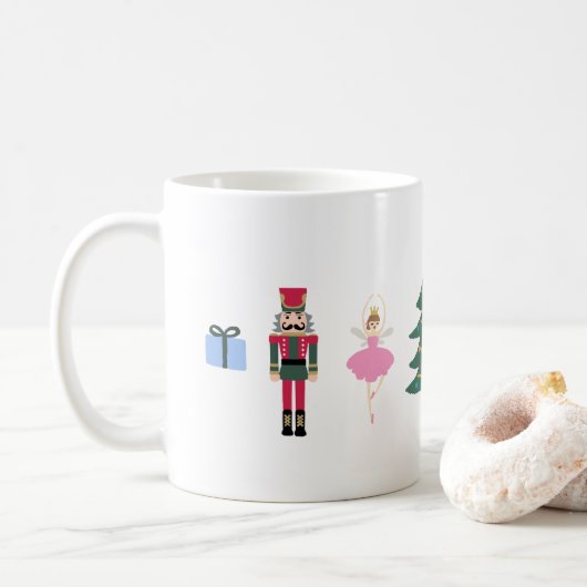 Casse-noisette laissez-le neiger café de Noël Mug (Avec donut)