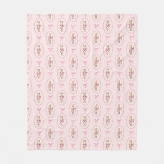 Casse-noisette rose Fleece Jetez la couverture (Devant)