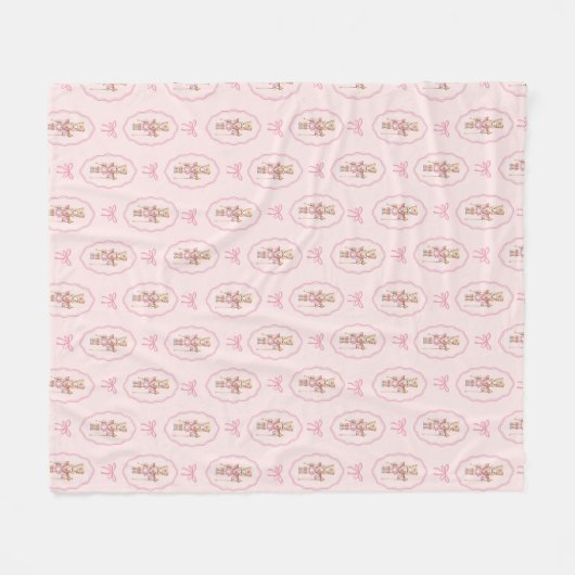 Casse-noisette rose Fleece Jetez la couverture (Devant (Horizontal))
