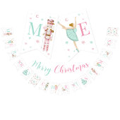 Casse-noisette rose joyeux bannière de Noël