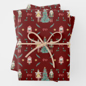 Casse-noix Ballerina Papier à envelopper de Noël E (En situation)