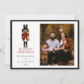 Casse-noix en noir plat carte de vacances (Devant)