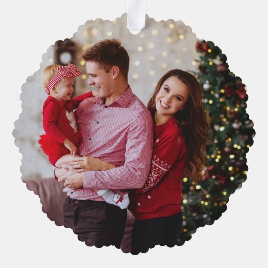 Casse-noix Monogramme Carte d'ornement de Noël (Verso)