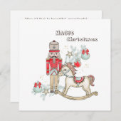 Casse-noix Rocse Horse Christmas Tree Carte Plat (Devant / Derrière)