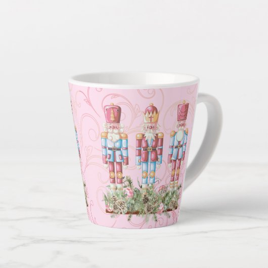 Casse-noix rose Latte Mug (Angle droit)
