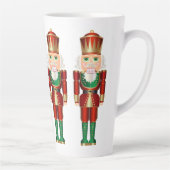 Casse-noix rouge vert et or Latte Mug (Droite)
