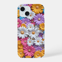 Casseroles 3D colorées Boîtier téléphonique floral