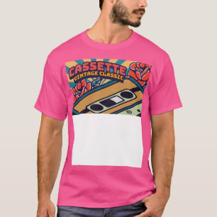 Cassete tape classic jaren tachtig k7 neon T-shirt