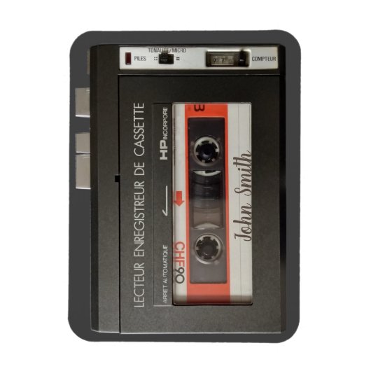 Cassetecorder 3 x 4 inch Flexibele fotomagneet Magneet (Verticaal)