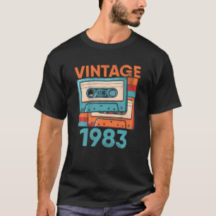 cassette 1983 Klassieke dag 39 jaar oud Par. T-shirt