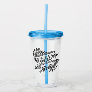Cassette Acryl Drinkbeker